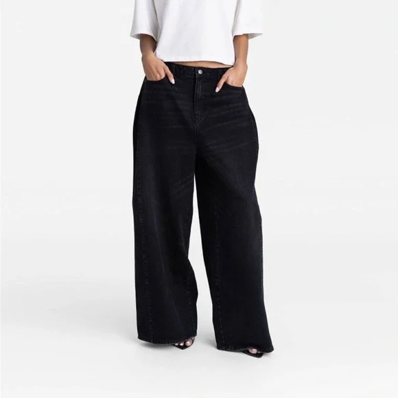 The Rachel Jean KBB by Kahlana Black Wide-Leg Jeans - Picture 3 of 7